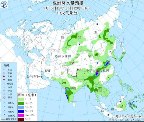 7月15日国外天气预报 雨季影响印度半岛等地出现内涝